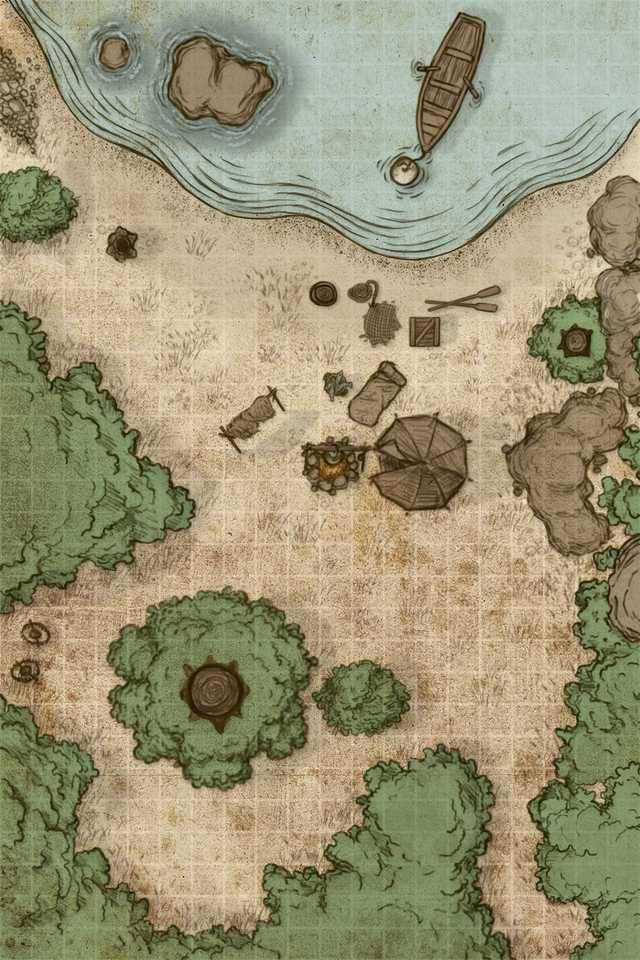 Carte 31, carte de JDR fantasy — battlemap pour Roll20 et Foundry VTT.