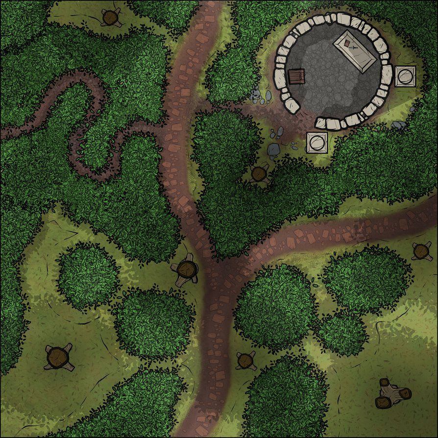 Carte 42, carte de JDR fantasy — battlemap pour Roll20 et Foundry VTT.