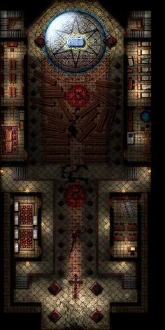 Carte 46, carte de JDR post-apocalyptique — battlemap pour Roll20 et Foundry VTT.