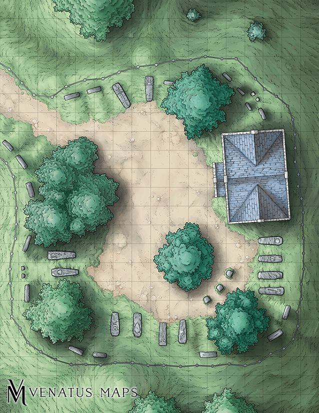 Carte 52, carte de JDR fantasy — battlemap pour Roll20 et Foundry VTT.