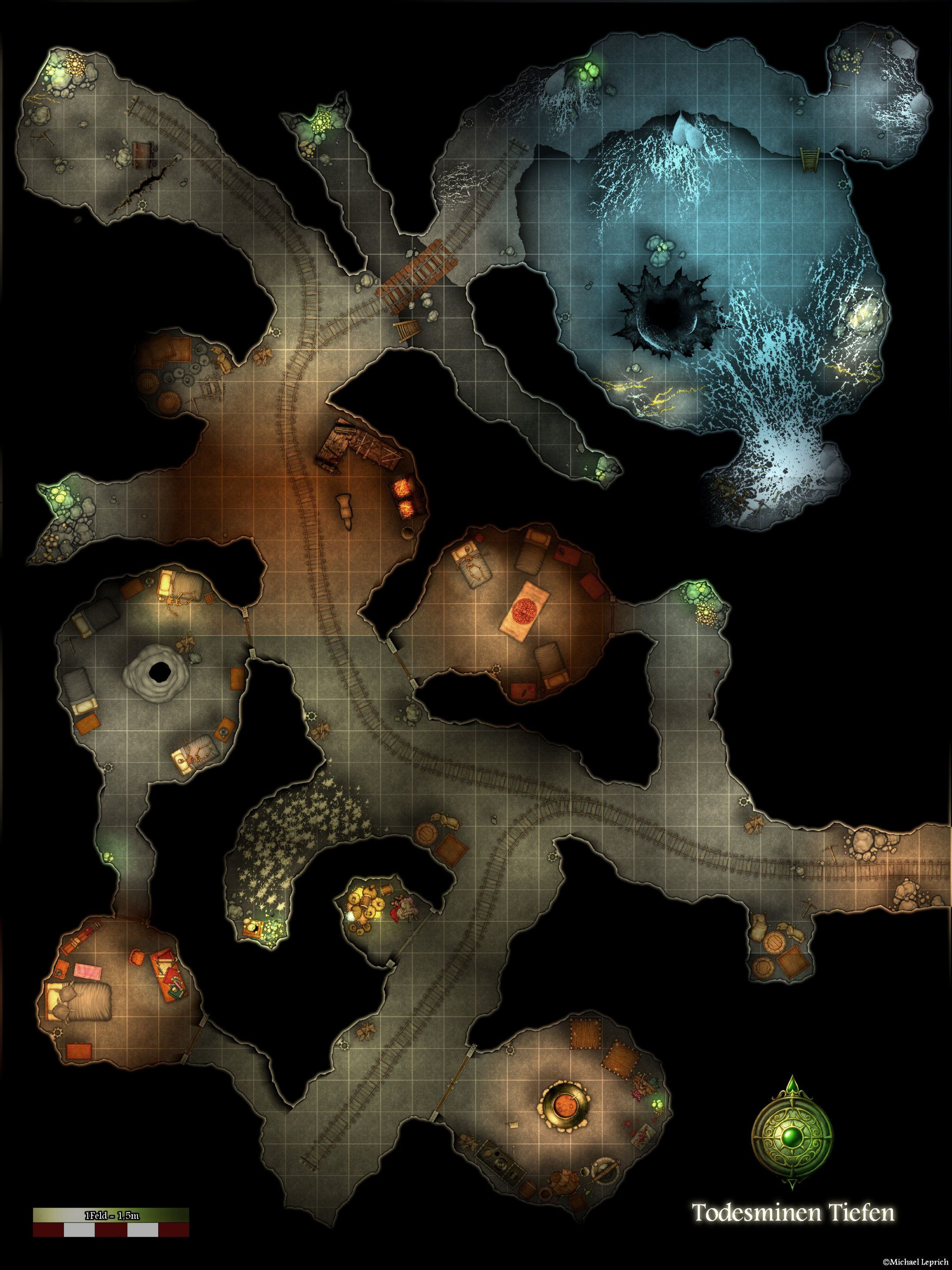 Carte 63, carte de JDR fantasy — battlemap pour Roll20 et Foundry VTT.