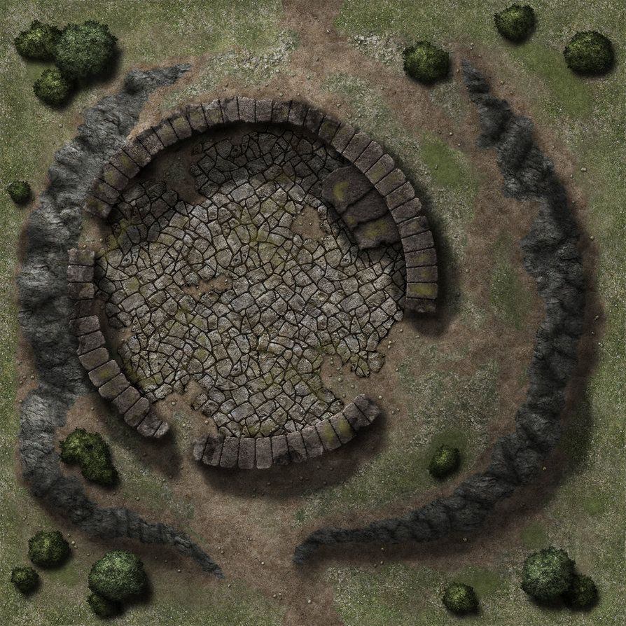 Carte 66, carte de JDR post-apocalyptique — battlemap pour Roll20 et Foundry VTT.