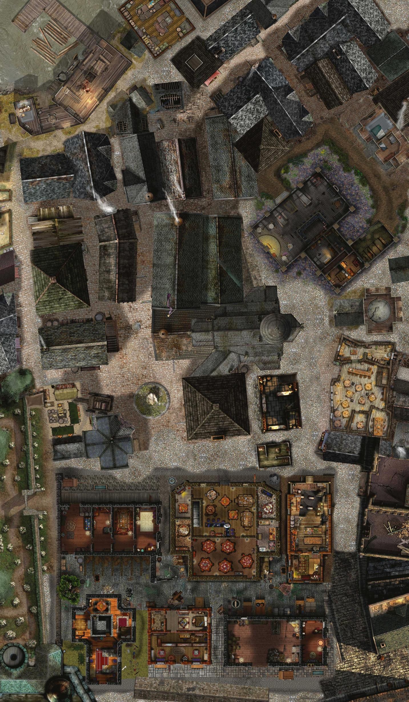 Carte 73, carte de JDR fantasy — battlemap pour Roll20 et Foundry VTT.