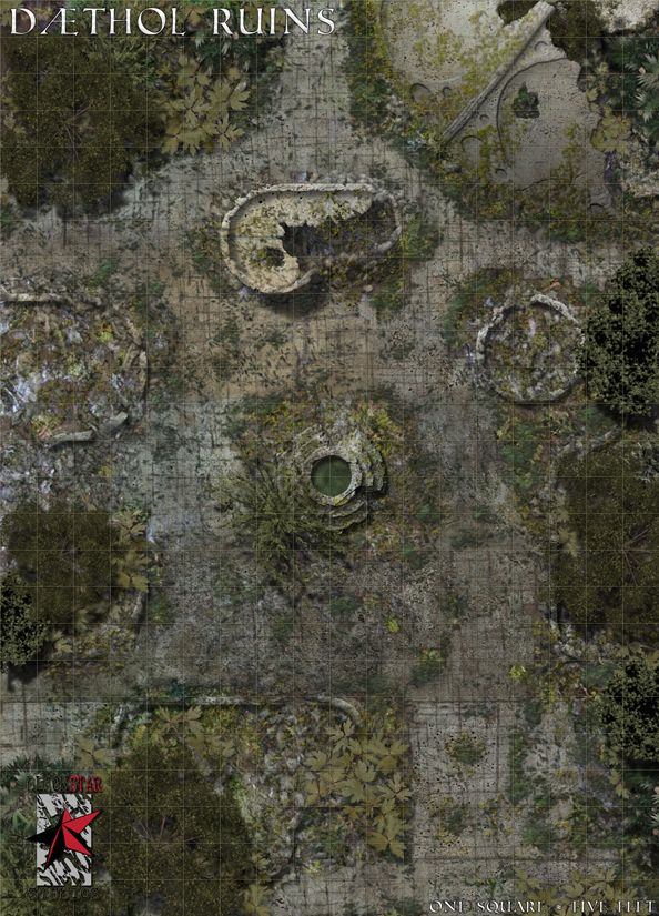 Carte 76, carte de JDR fantasy — battlemap pour Roll20 et Foundry VTT.