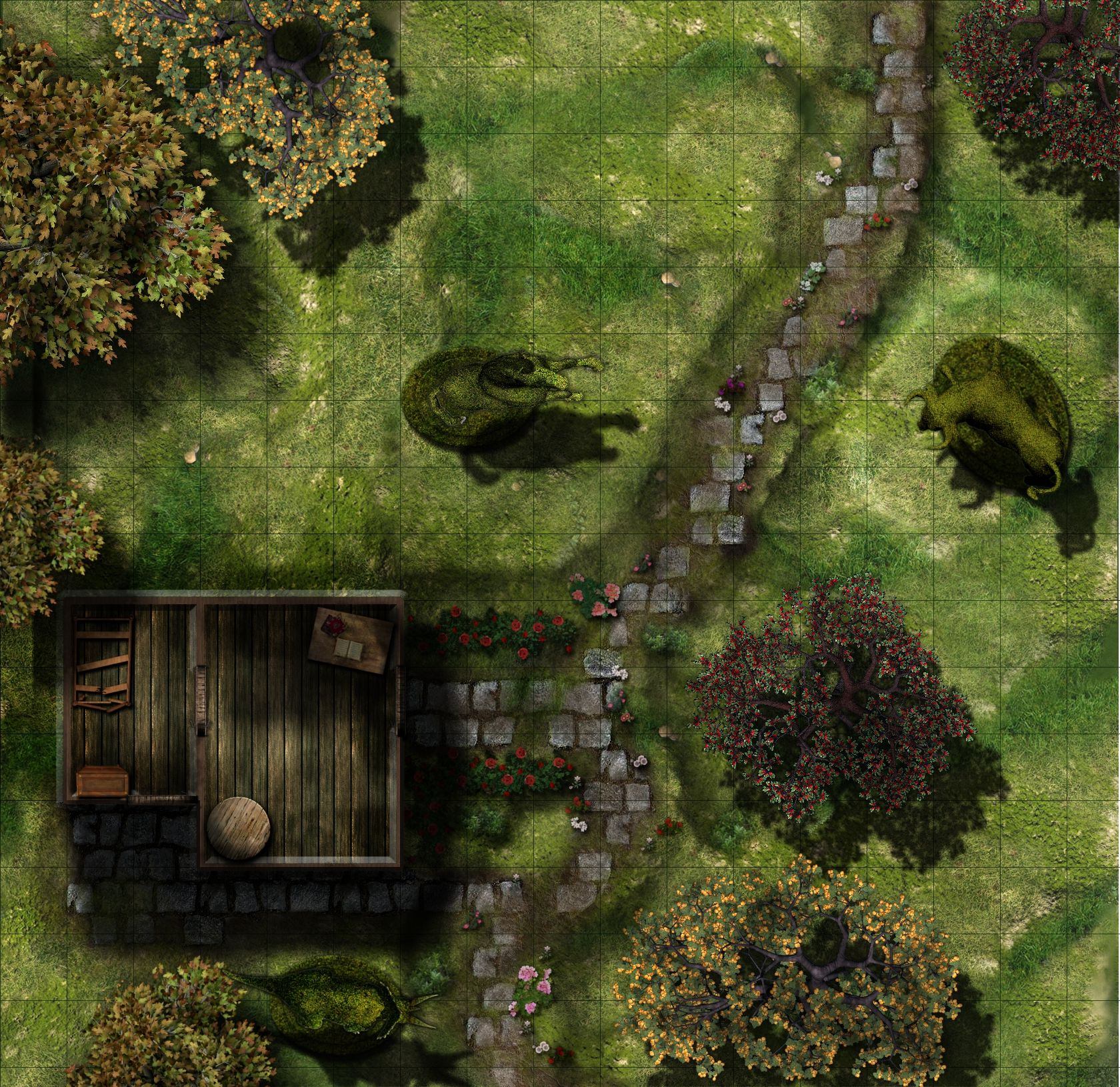 Carte 78, carte de JDR fantasy — battlemap pour Roll20 et Foundry VTT.