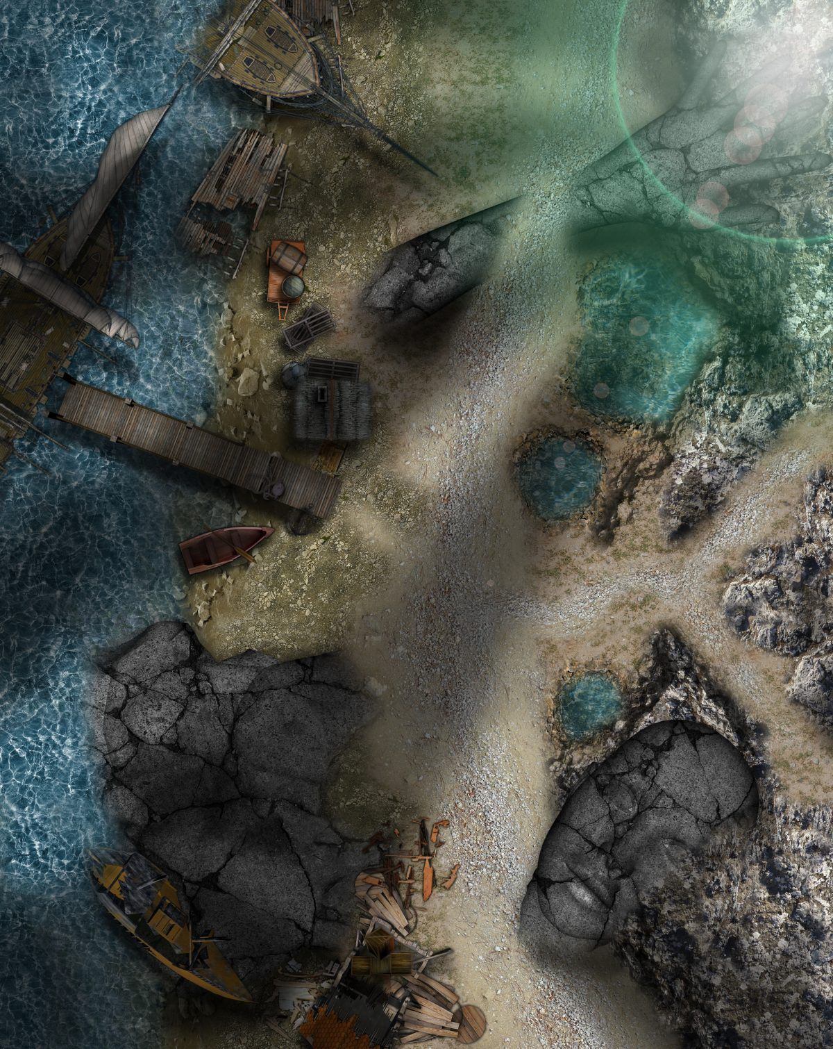 Carte 79, carte de JDR fantasy — battlemap pour Roll20 et Foundry VTT.