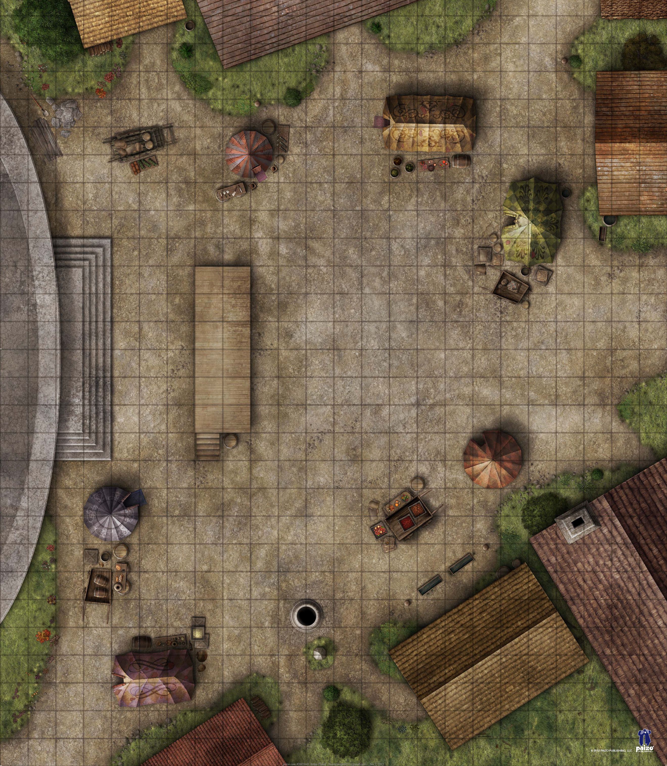 Carte 80, carte de JDR fantasy — battlemap pour Roll20 et Foundry VTT.