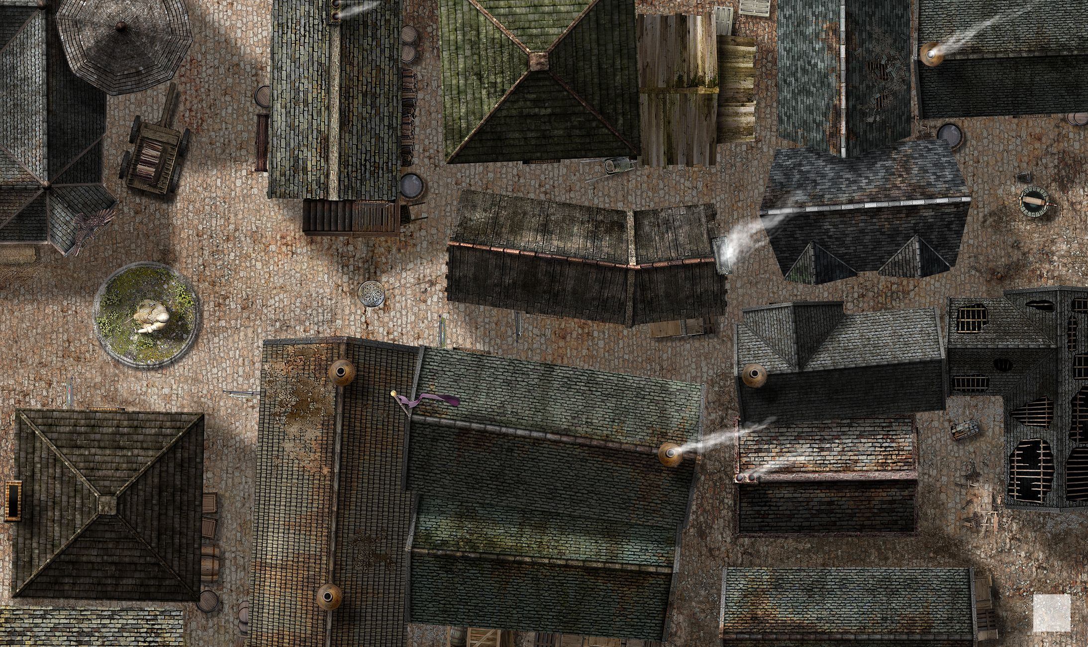 Carte 97, carte de JDR fantasy — battlemap pour Roll20 et Foundry VTT.