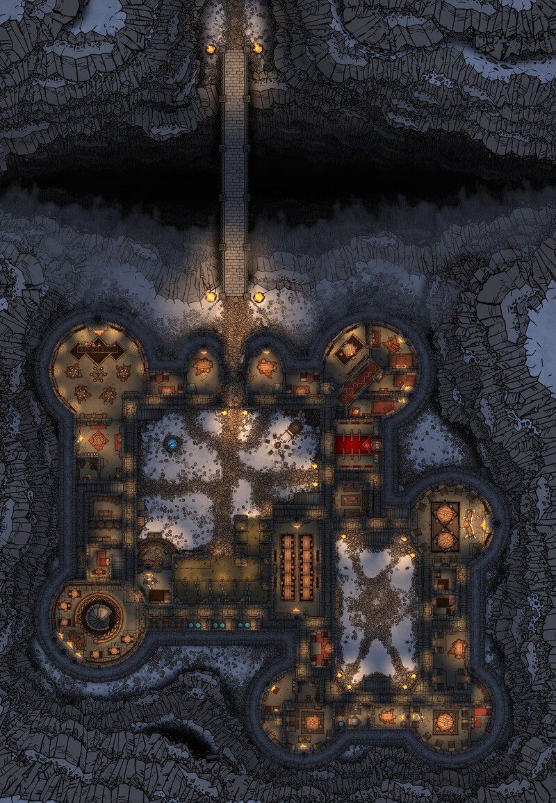 castle map dnd, carte de JDR fantasy (800×1156 pixels) — battlemap pour Roll20 et Foundry VTT.