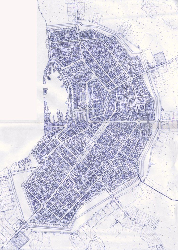 city map fantasy, carte de JDR fantasy (754×1059 pixels) — battlemap pour Roll20 et Foundry VTT.