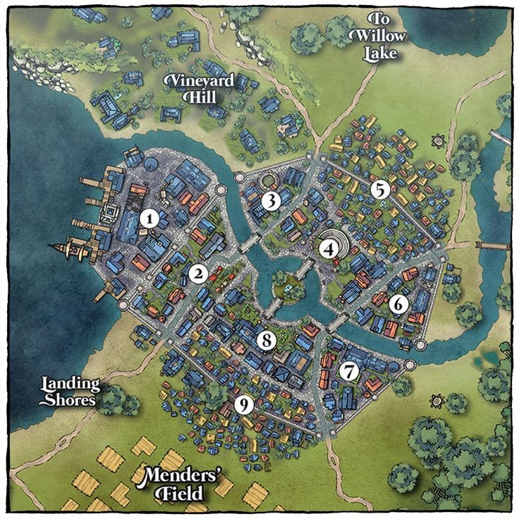 city map fantasy, carte de JDR fantasy (736×736 pixels) — battlemap pour Roll20 et Foundry VTT.