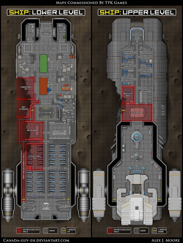 crashed spaceship map, carte de JDR fantasy (775×1031 pixels) — battlemap pour Roll20 et Foundry VTT.