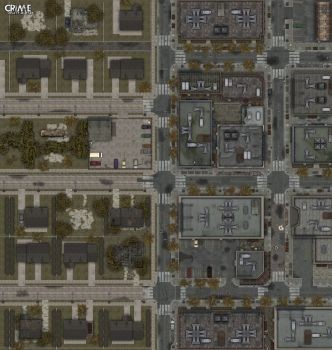 decayed building map, carte de JDR post-apocalyptique (332×350 pixels) — battlemap pour Roll20 et Foundry VTT.