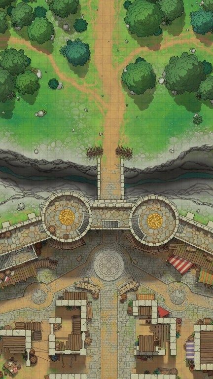 dnd battlemap, carte de JDR fantasy (432×768 pixels) — battlemap pour Roll20 et Foundry VTT.