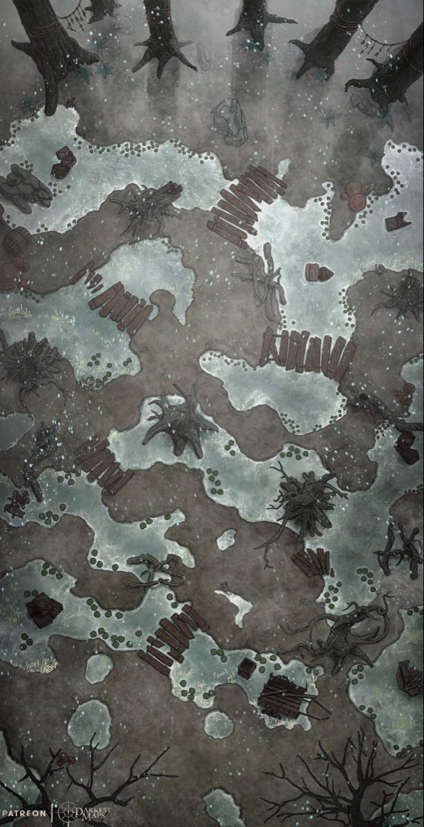 dnd battlemap, carte de JDR fantasy (615×1200 pixels) — battlemap pour Roll20 et Foundry VTT.