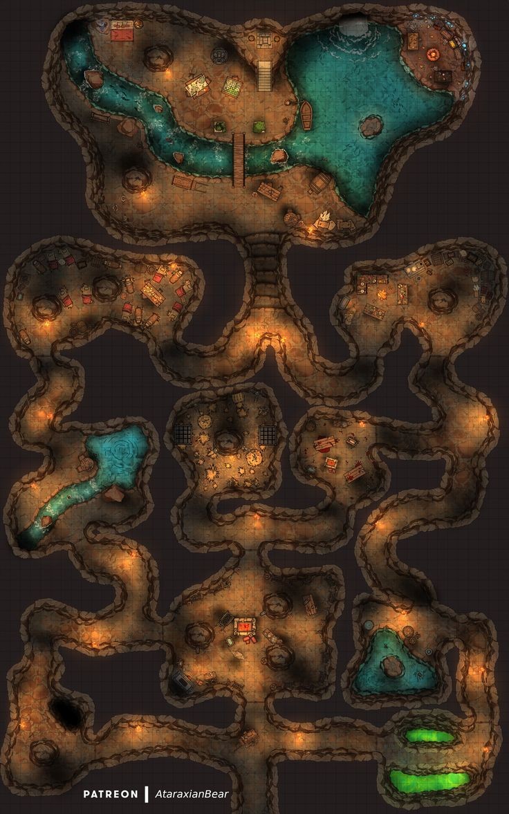dungeon map dnd, carte de JDR fantasy (736×1177 pixels) — battlemap pour Roll20 et Foundry VTT.