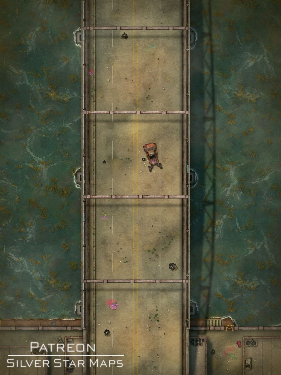 fallout battlemap, carte de JDR post-apocalyptique (900×1200 pixels) — battlemap pour Roll20 et Foundry VTT.