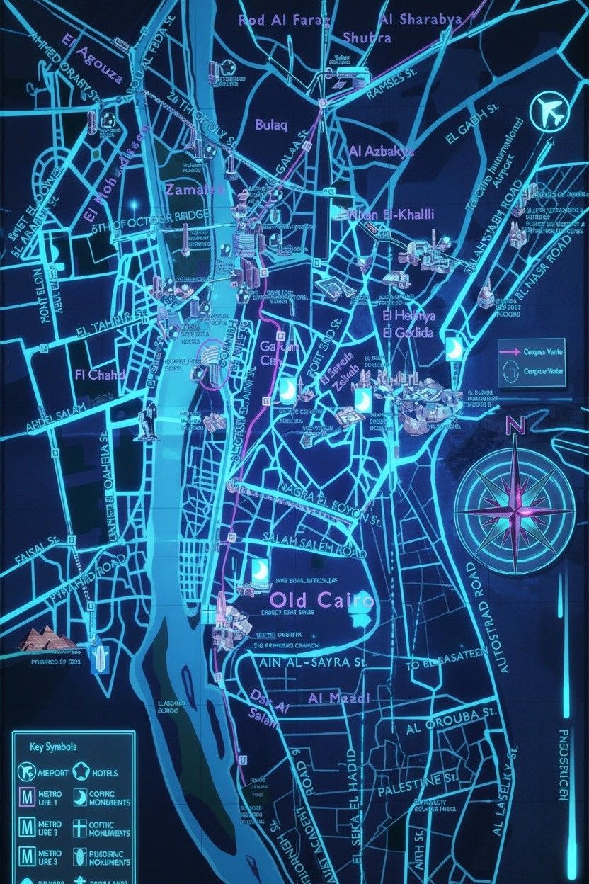 futuristic city map, carte de JDR science-fiction (832×1248 pixels) — battlemap pour Roll20 et Foundry VTT.