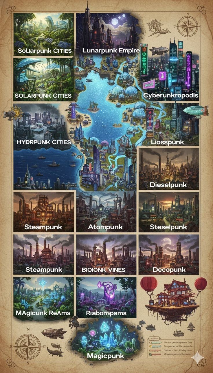 futuristic city map, carte de JDR science-fiction (736×1288 pixels) — battlemap pour Roll20 et Foundry VTT.