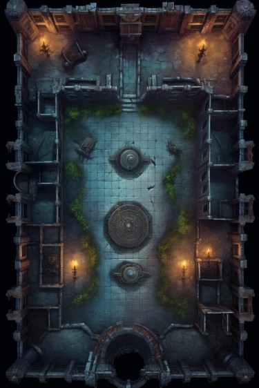 haunted mansion map dnd, carte de JDR fantasy (375×562 pixels) — battlemap pour Roll20 et Foundry VTT.