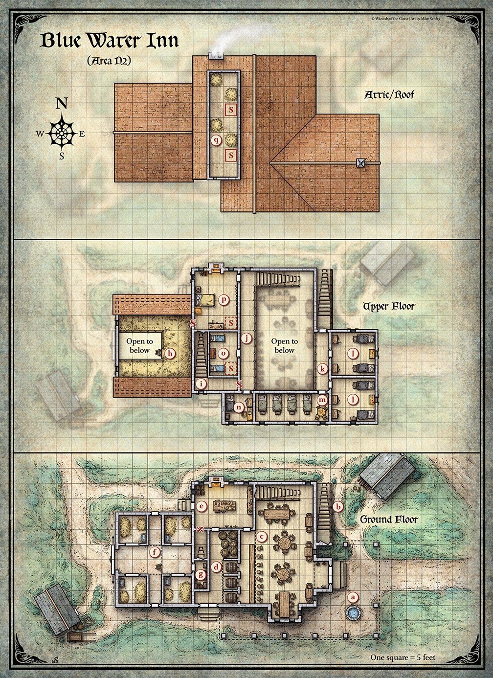 inn map dnd, carte de JDR fantasy (1008×1386 pixels) — battlemap pour Roll20 et Foundry VTT.