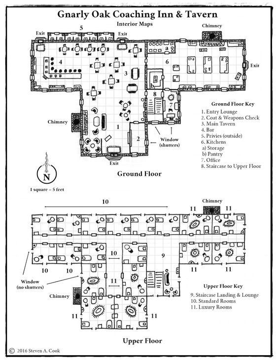 inn map dnd, carte de JDR fantasy (564×733 pixels) — battlemap pour Roll20 et Foundry VTT.