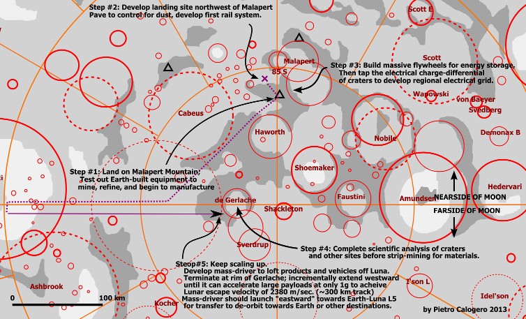 lunar base map, carte de JDR science-fiction (754×457 pixels) — battlemap pour Roll20 et Foundry VTT.