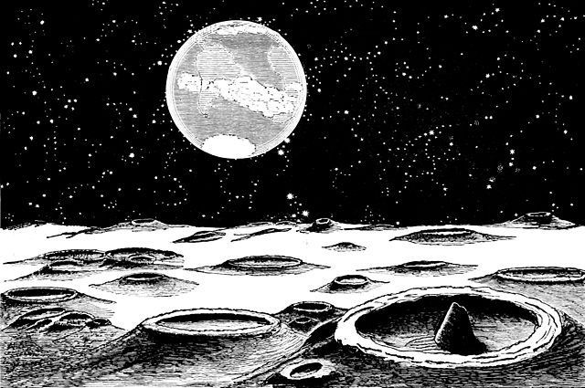lunar base map, carte de JDR science-fiction (640×425 pixels) — battlemap pour Roll20 et Foundry VTT.