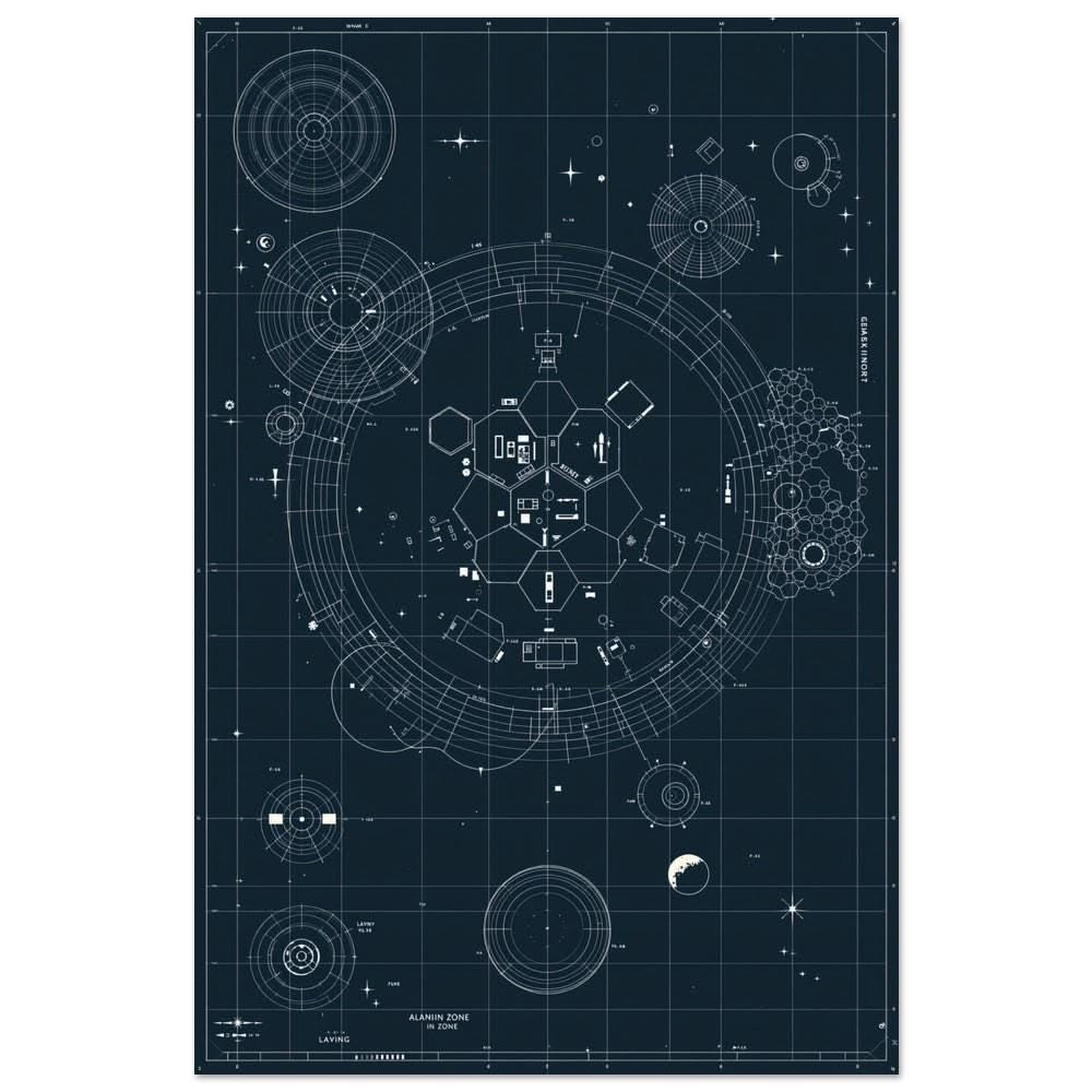 lunar base map, carte de JDR science-fiction (1000×1000 pixels) — battlemap pour Roll20 et Foundry VTT.