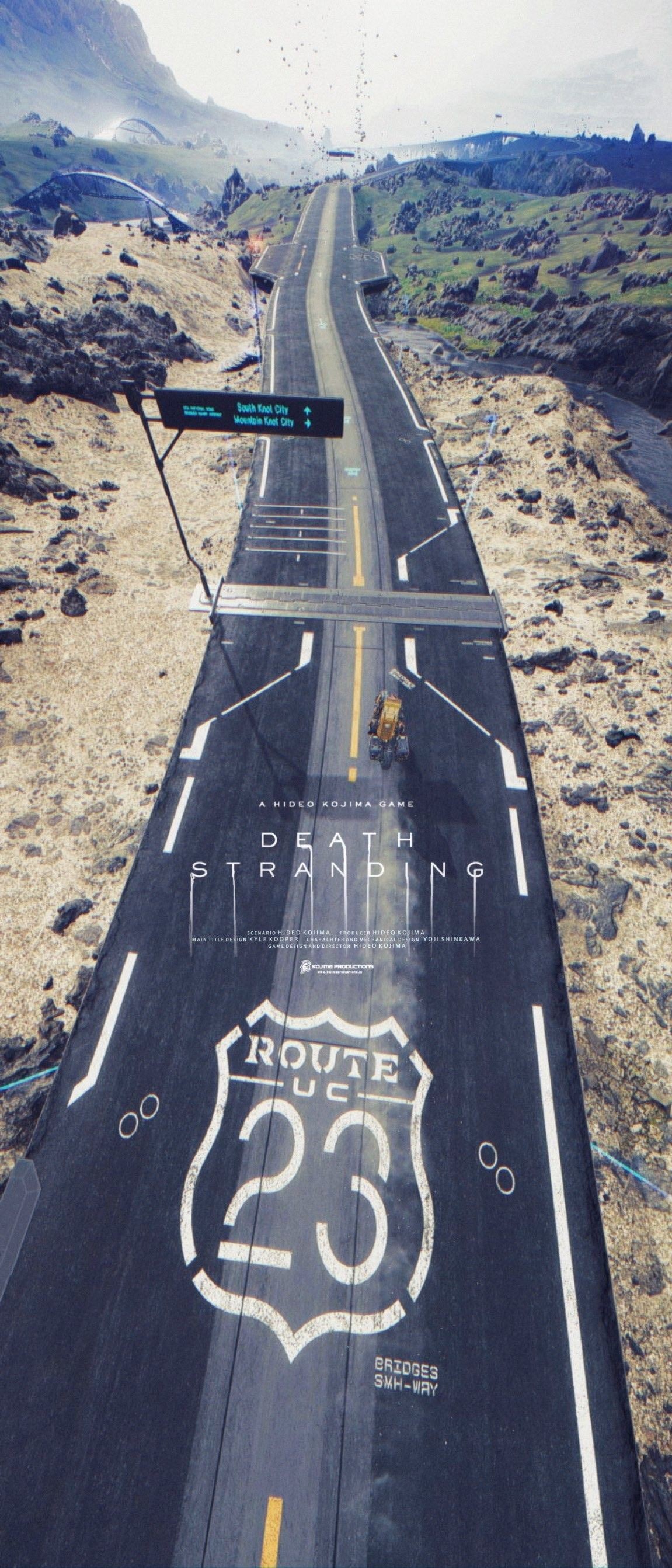 mad max road map, carte de JDR post-apocalyptique (1151×2685 pixels) — battlemap pour Roll20 et Foundry VTT.