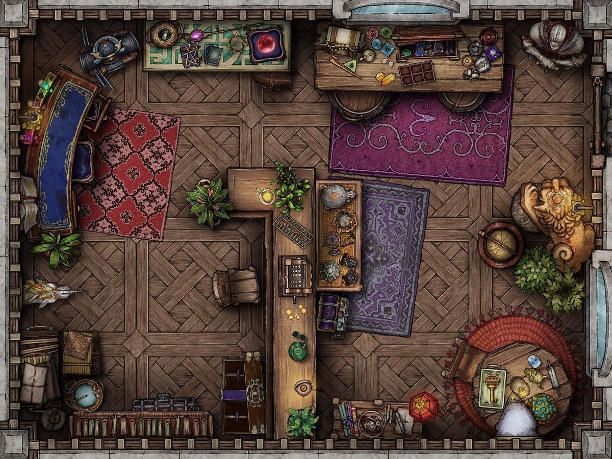 marketplace map dnd, carte de JDR fantasy (1200×900 pixels) — battlemap pour Roll20 et Foundry VTT.