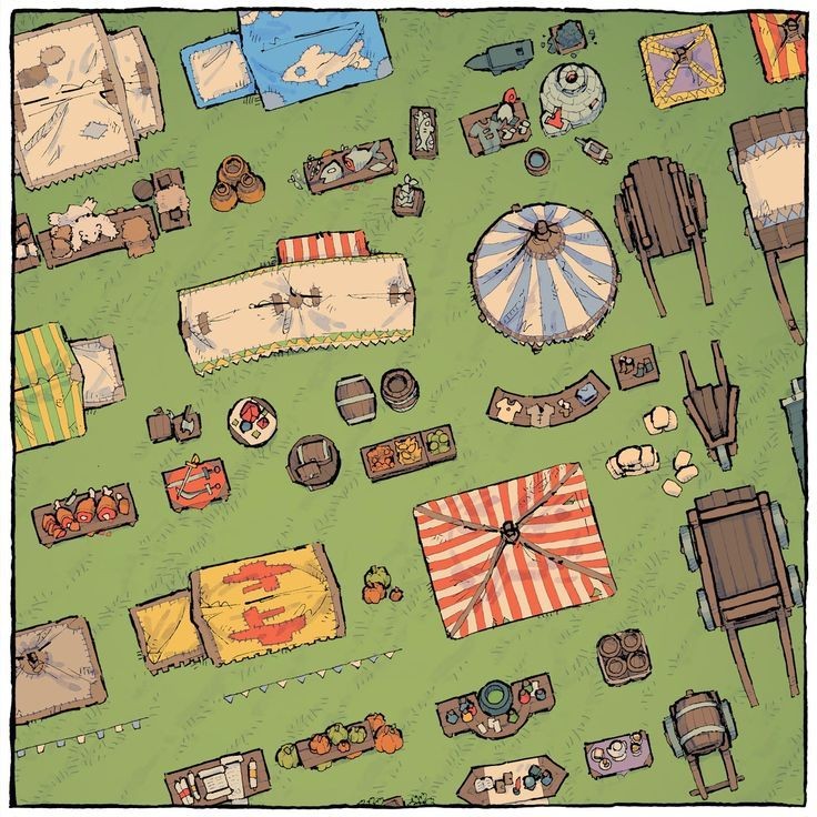 marketplace map dnd, carte de JDR fantasy (736×736 pixels) — battlemap pour Roll20 et Foundry VTT.