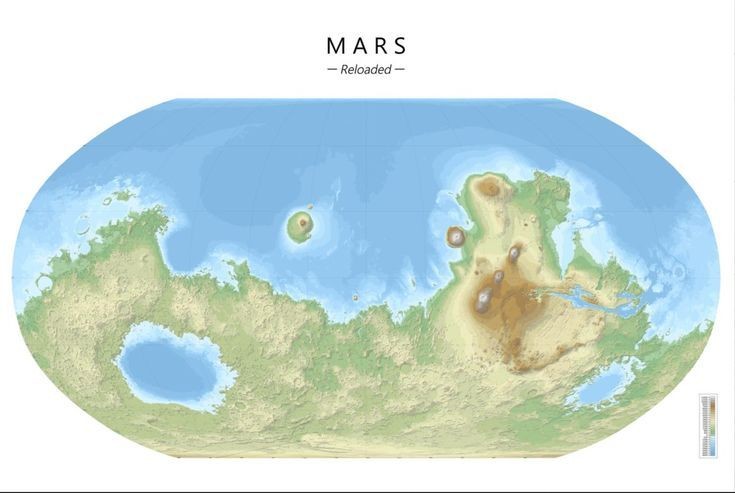mars colony map, carte de JDR science-fiction (735×493 pixels) — battlemap pour Roll20 et Foundry VTT.