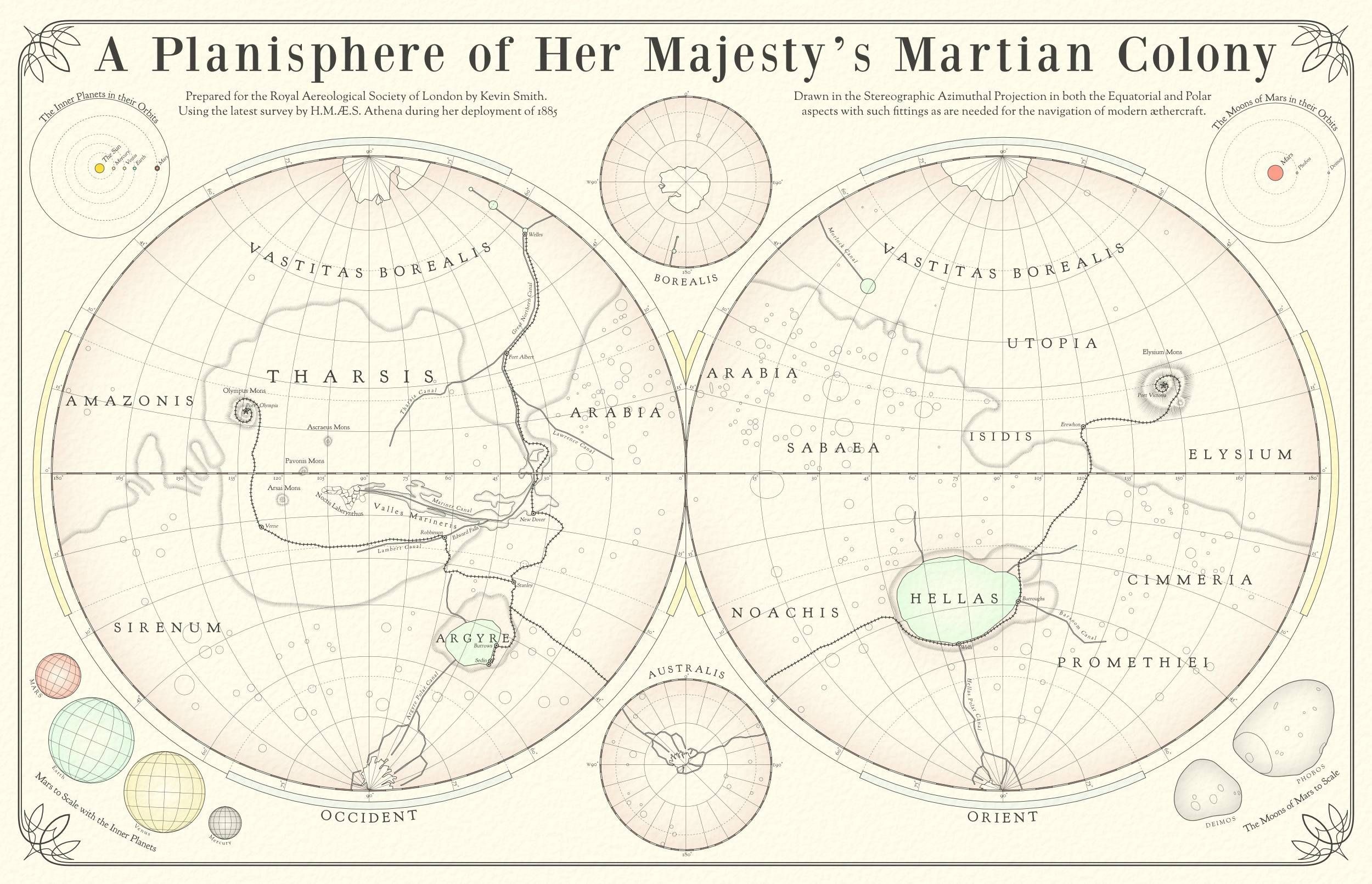 mars colony map, carte de JDR science-fiction (2500×1611 pixels) — battlemap pour Roll20 et Foundry VTT.