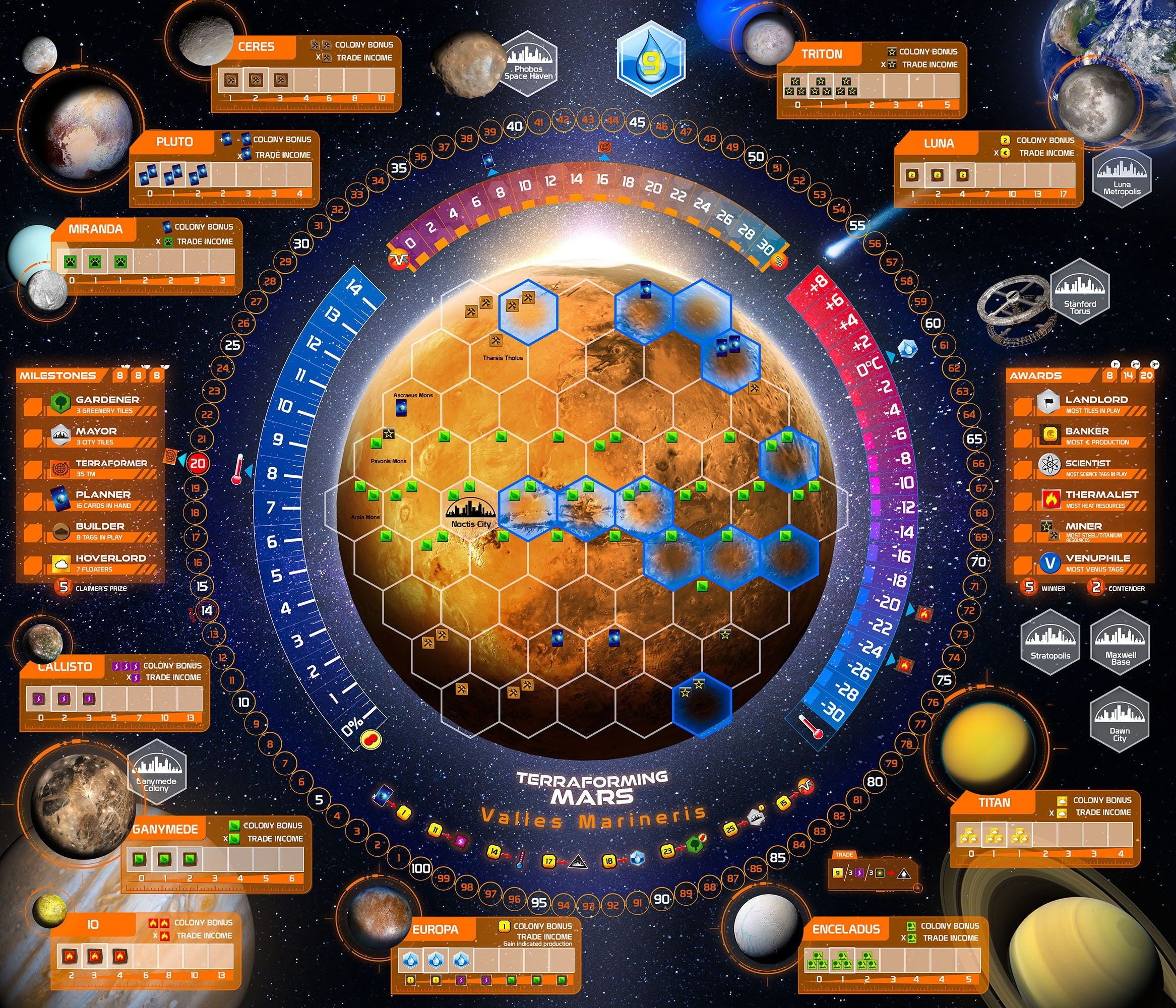mars colony map, carte de JDR science-fiction (2333×2000 pixels) — battlemap pour Roll20 et Foundry VTT.