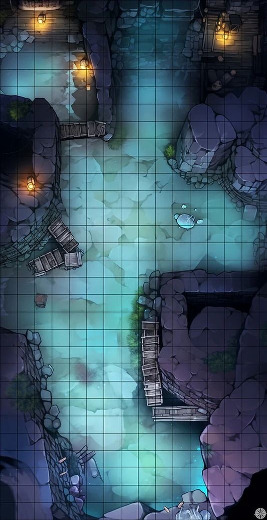 mine map dnd, carte de JDR fantasy (533×1035 pixels) — battlemap pour Roll20 et Foundry VTT.