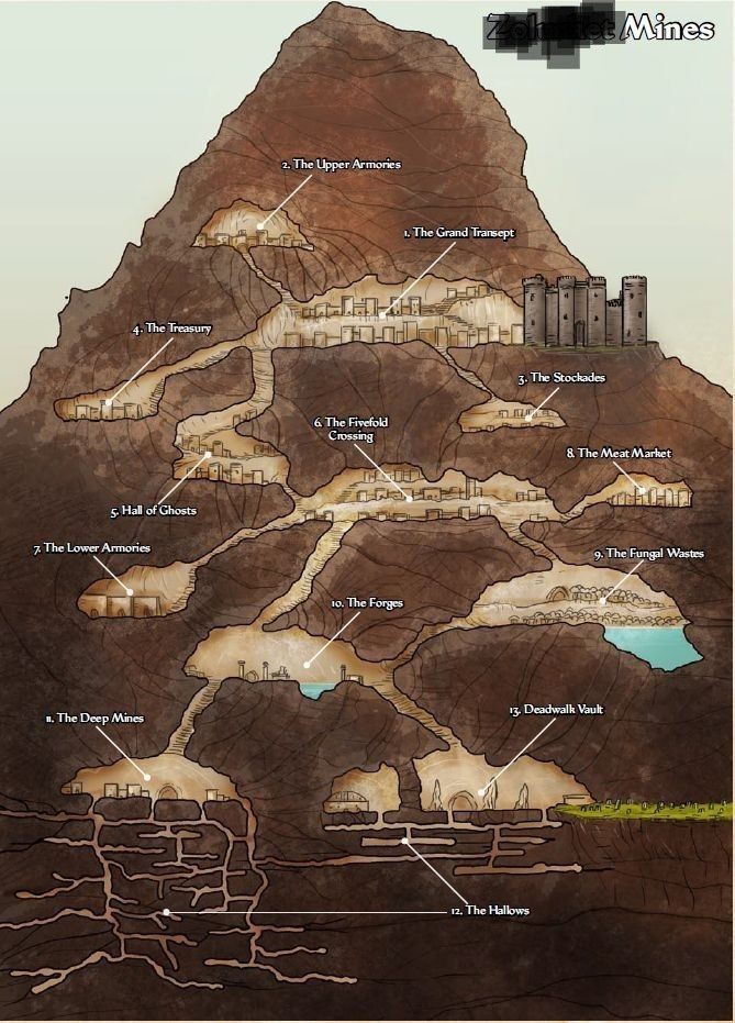 mine map dnd, carte de JDR fantasy (669×931 pixels) — battlemap pour Roll20 et Foundry VTT.