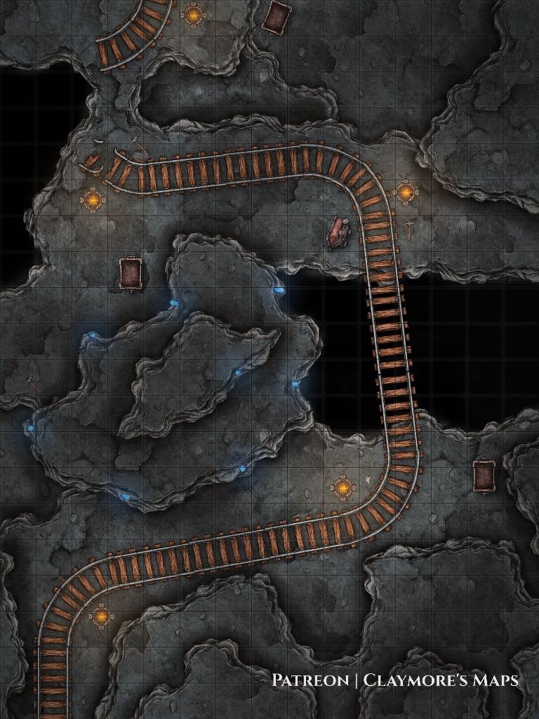 mine map dnd, carte de JDR fantasy (768×1024 pixels) — battlemap pour Roll20 et Foundry VTT.
