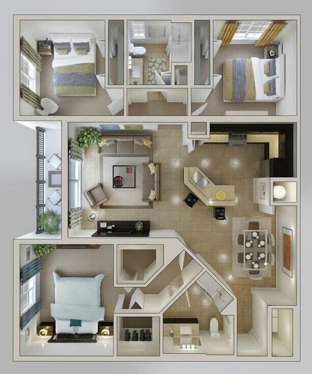 modern apartment map, carte de JDR moderne (613×736 pixels) — battlemap pour Roll20 et Foundry VTT.