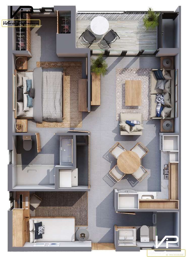 modern apartment map, carte de JDR moderne (745×1020 pixels) — battlemap pour Roll20 et Foundry VTT.