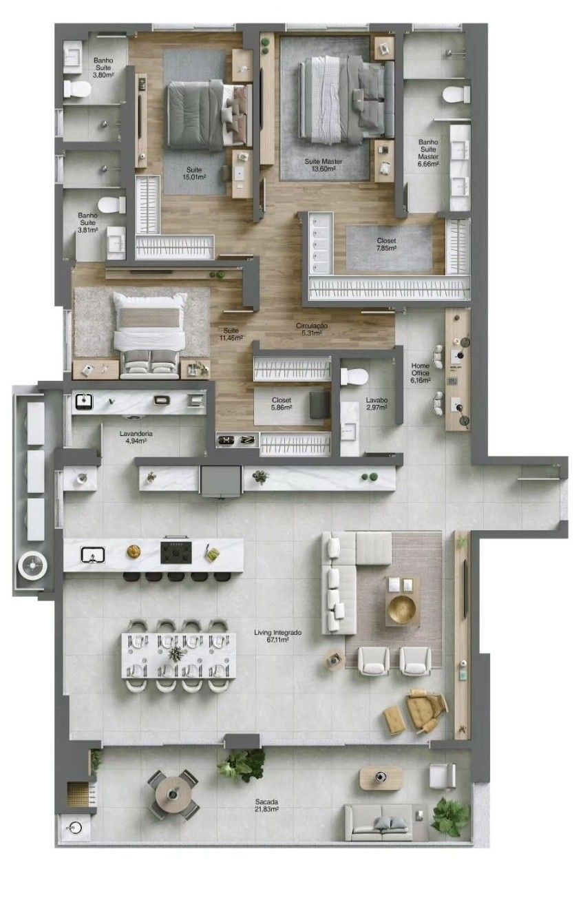 modern apartment map, carte de JDR moderne (847×1307 pixels) — battlemap pour Roll20 et Foundry VTT.