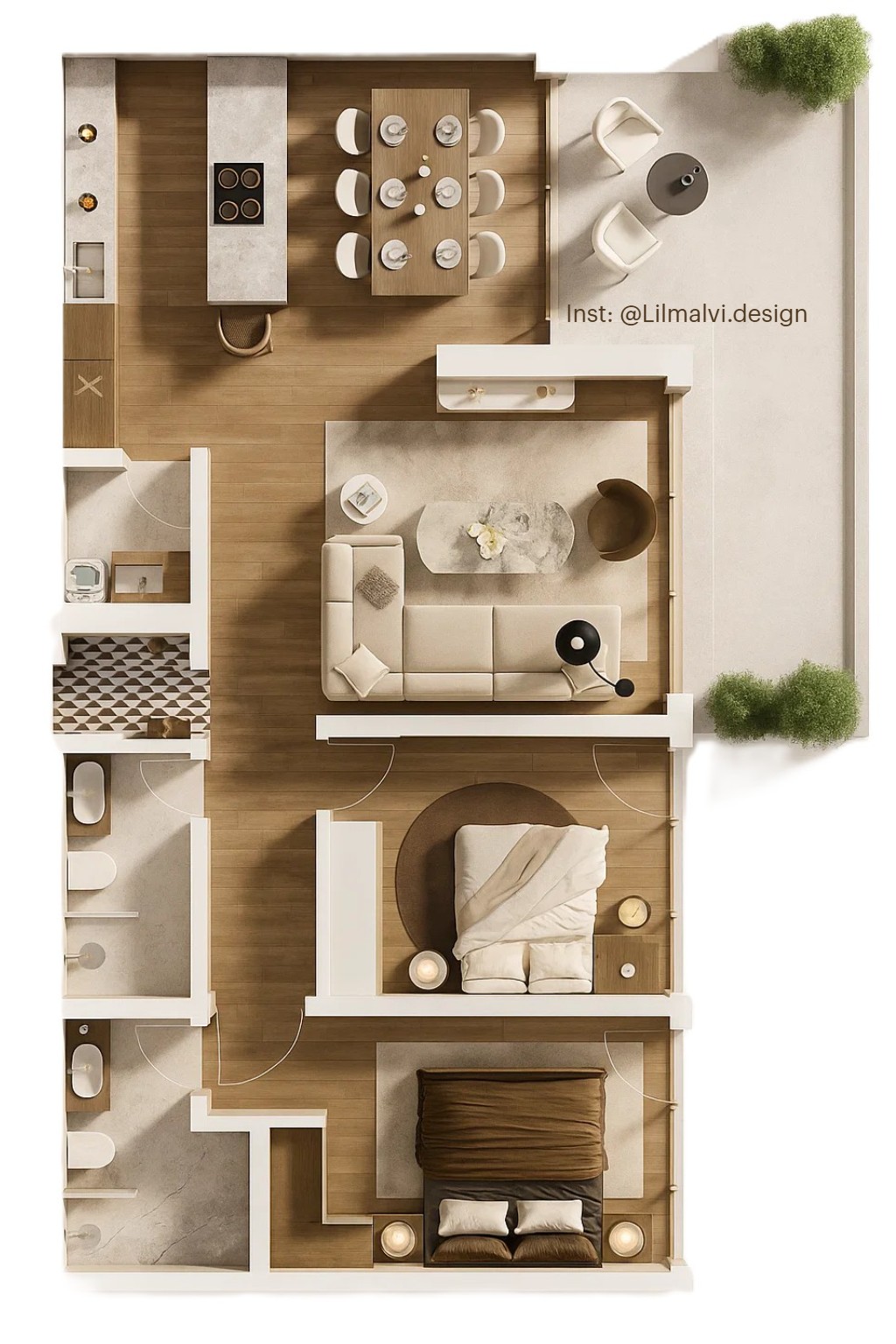 modern apartment map, carte de JDR moderne (1024×1536 pixels) — battlemap pour Roll20 et Foundry VTT.