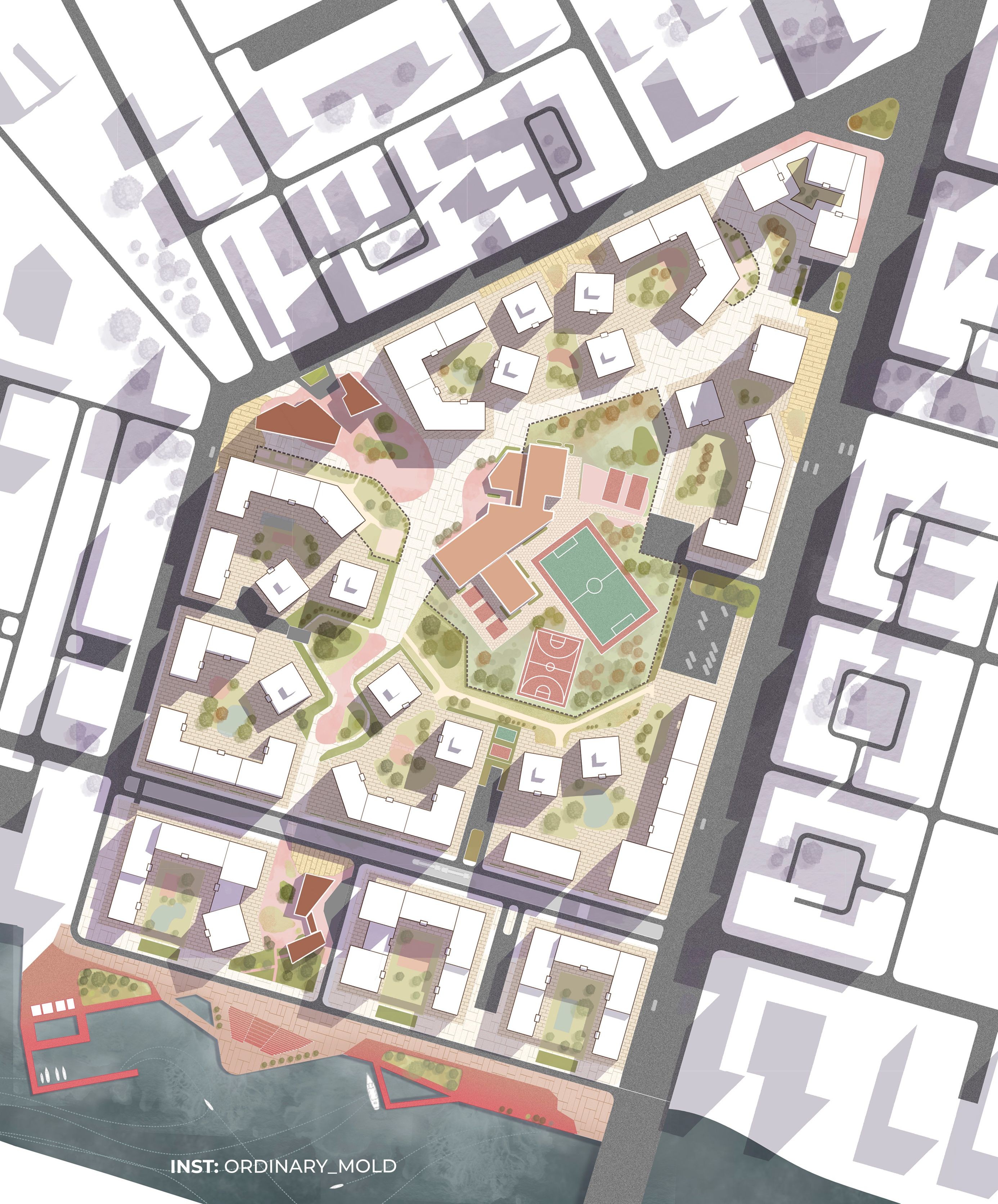 modern apartment map, carte de JDR moderne (2772×3343 pixels) — battlemap pour Roll20 et Foundry VTT.