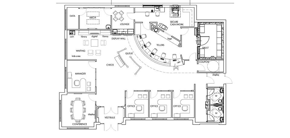 modern bank map, carte de JDR moderne (960×460 pixels) — battlemap pour Roll20 et Foundry VTT.