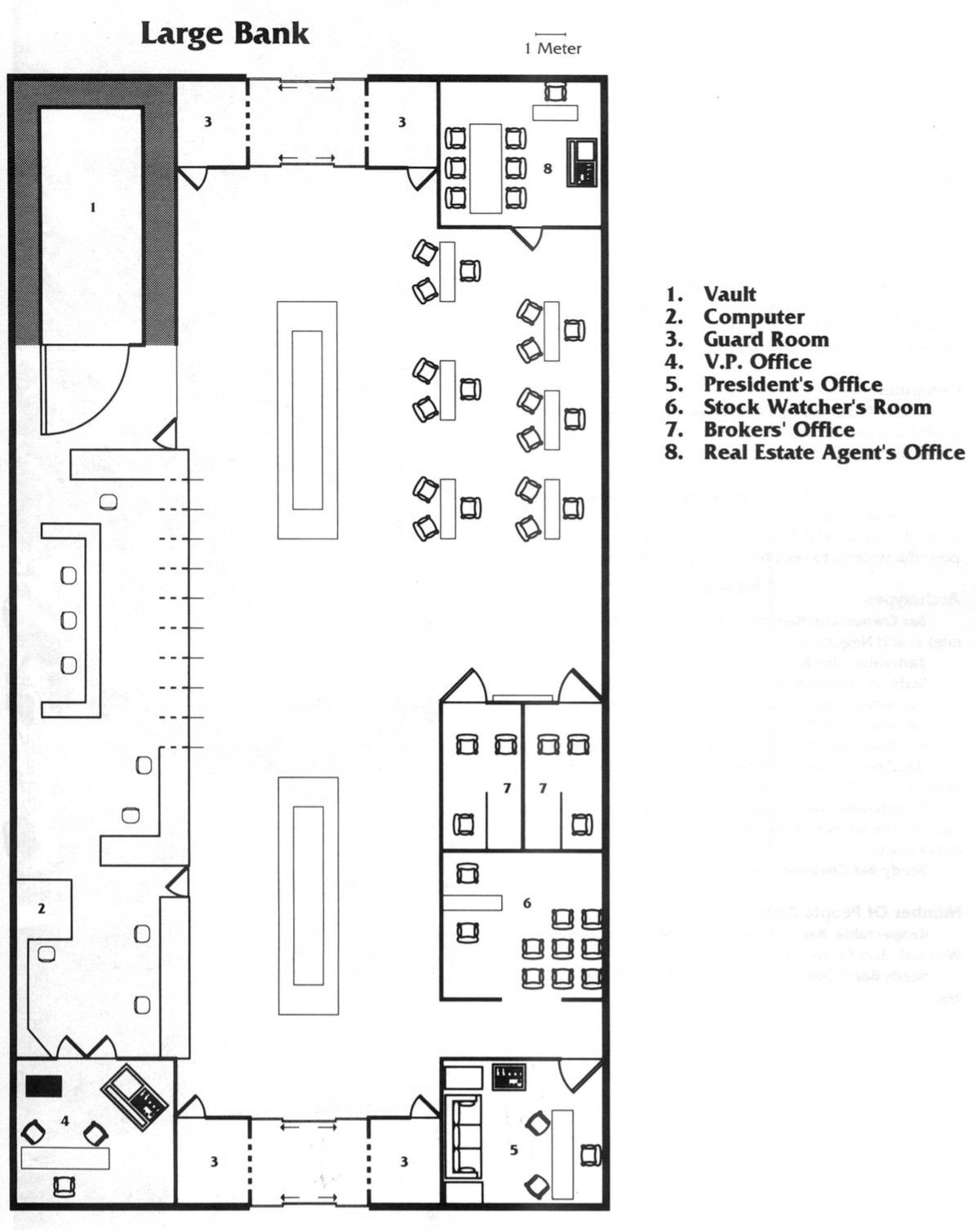 modern bank map, carte de JDR moderne (1196×1510 pixels) — battlemap pour Roll20 et Foundry VTT.