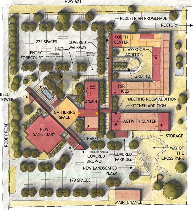 modern church map, carte de JDR moderne (807×880 pixels) — battlemap pour Roll20 et Foundry VTT.
