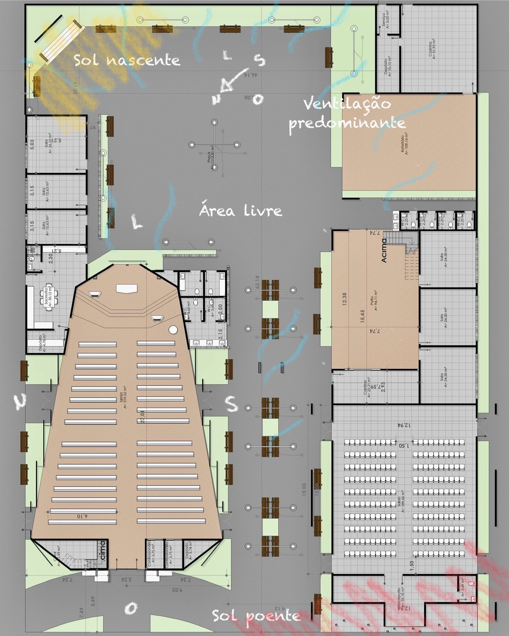 modern church map, carte de JDR moderne (1643×2053 pixels) — battlemap pour Roll20 et Foundry VTT.