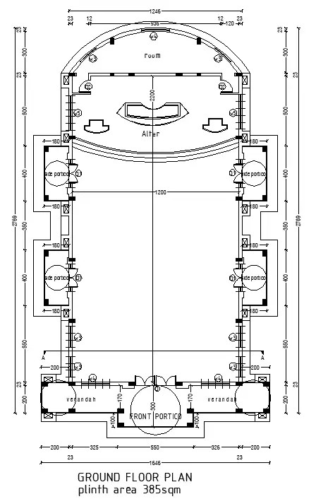 modern church map, carte de JDR moderne (448×706 pixels) — battlemap pour Roll20 et Foundry VTT.