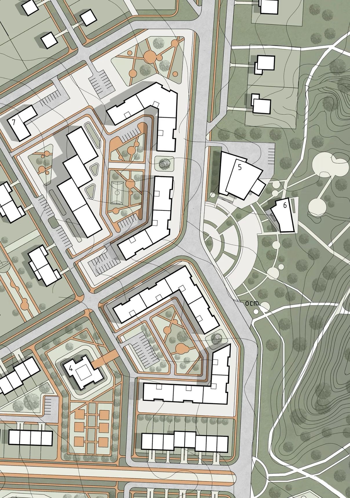 modern construction site map, carte de JDR moderne (1208×1716 pixels) — battlemap pour Roll20 et Foundry VTT.