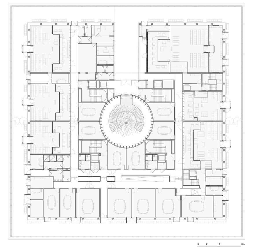 modern courthouse map, carte de JDR moderne (875×859 pixels) — battlemap pour Roll20 et Foundry VTT.